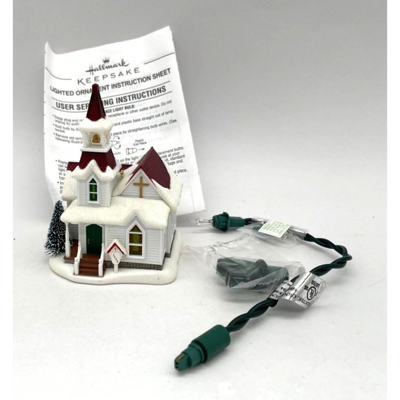 Hallmark 2008 Candlelight Services Countryside Church #11 Ornament Magic Series - Picture 2 of 4